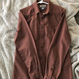 Rust colored long sleeve button shirt